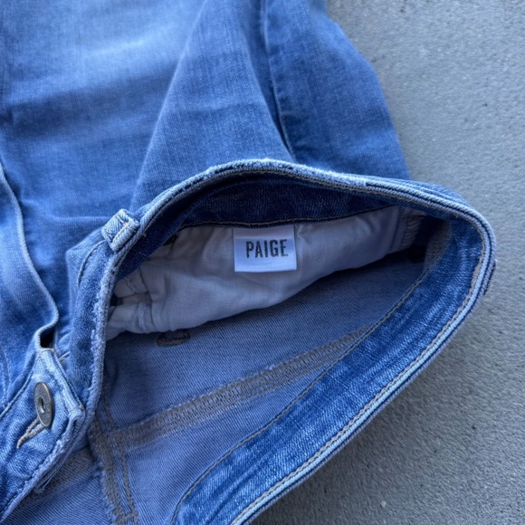 Paige Hoxton Crop Jeans Mid Rise Light Wash Denim Women's Blue Size 29 - Picture 12 of 13